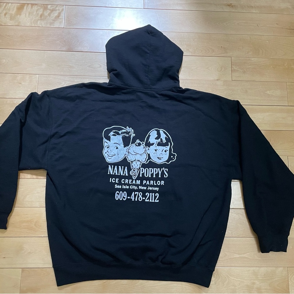 Black Hoodie with Graphic Print